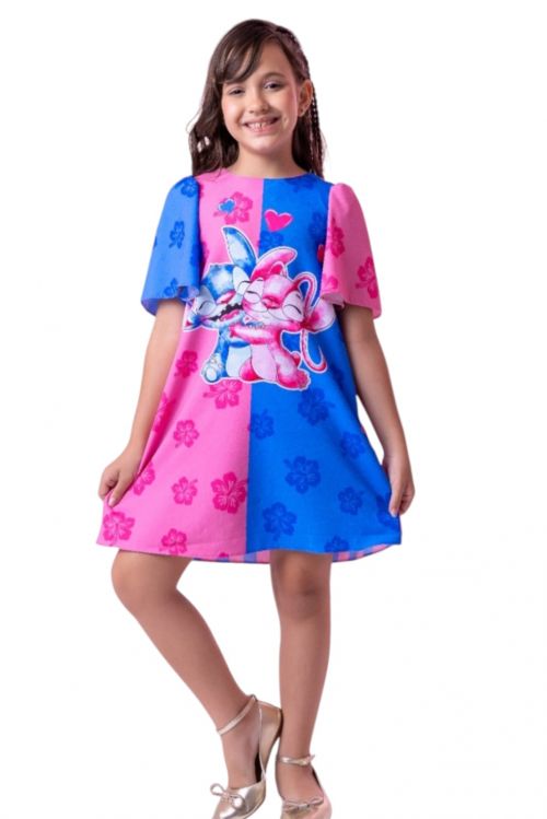 Comprar Vestido Beatriz Stitch Loja infantil CONTEM COR KIDS
