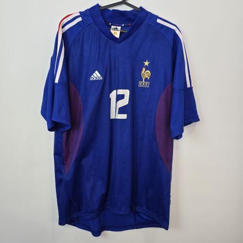 Camisa Seleção França Adidas 2002 Azul #12 Henry Ótimo Estado - a