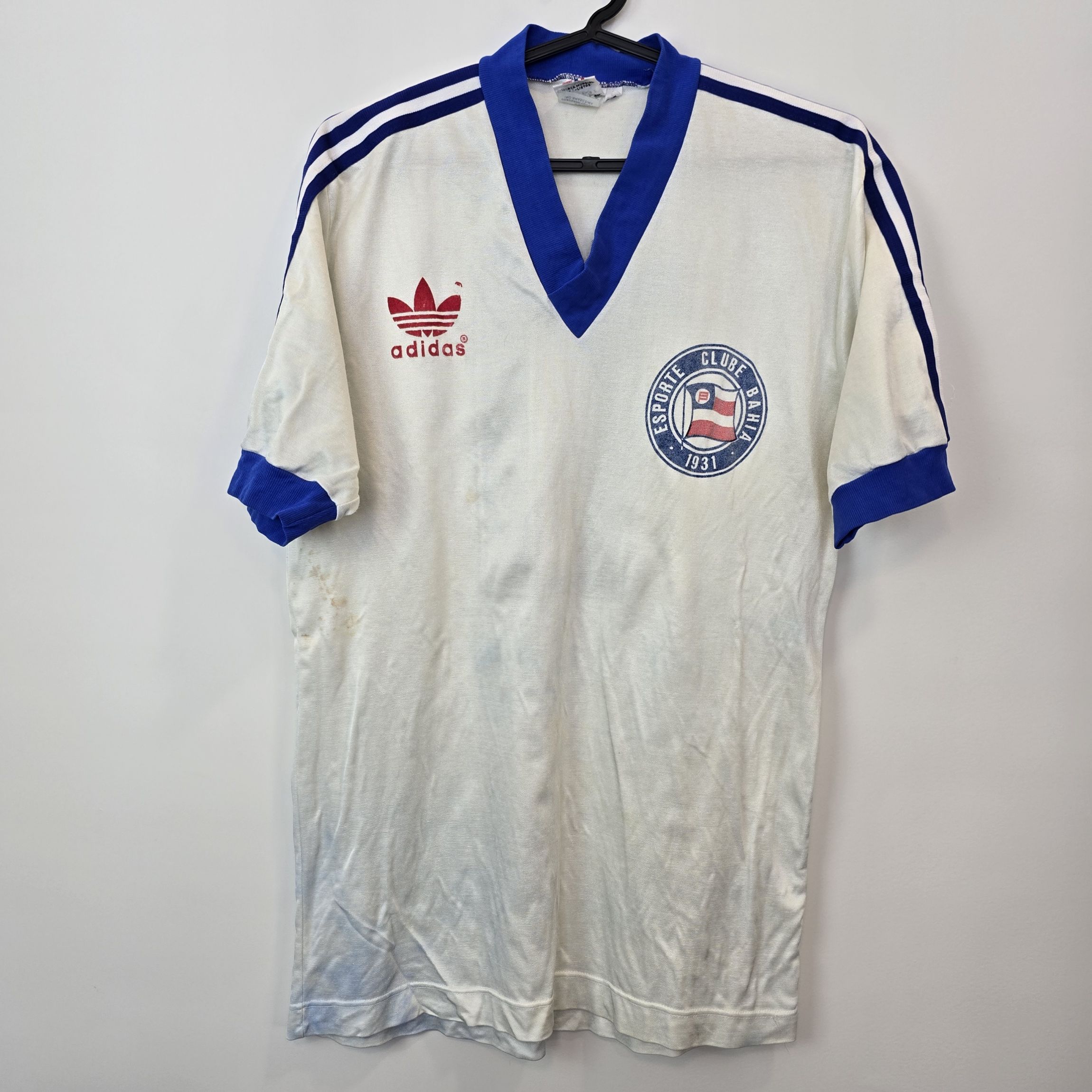 Camisa Bahia Adidas Anos 80 Branca #11 de Jogo GG Bom Estado
