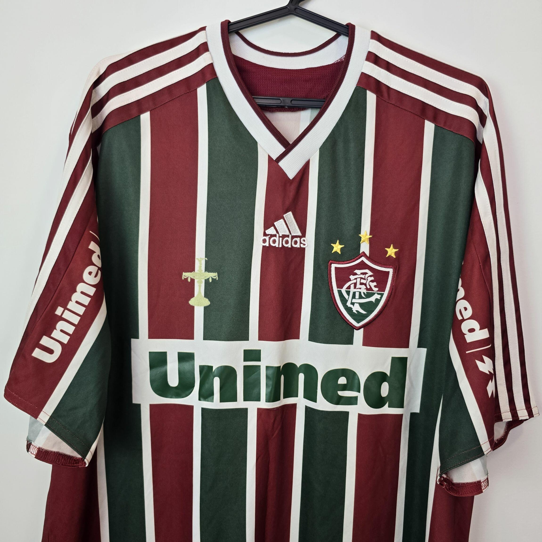 Camisa Fluminense RJ Adidas Unimed 2009 Tricolor #14 de Jogo G Bom ...