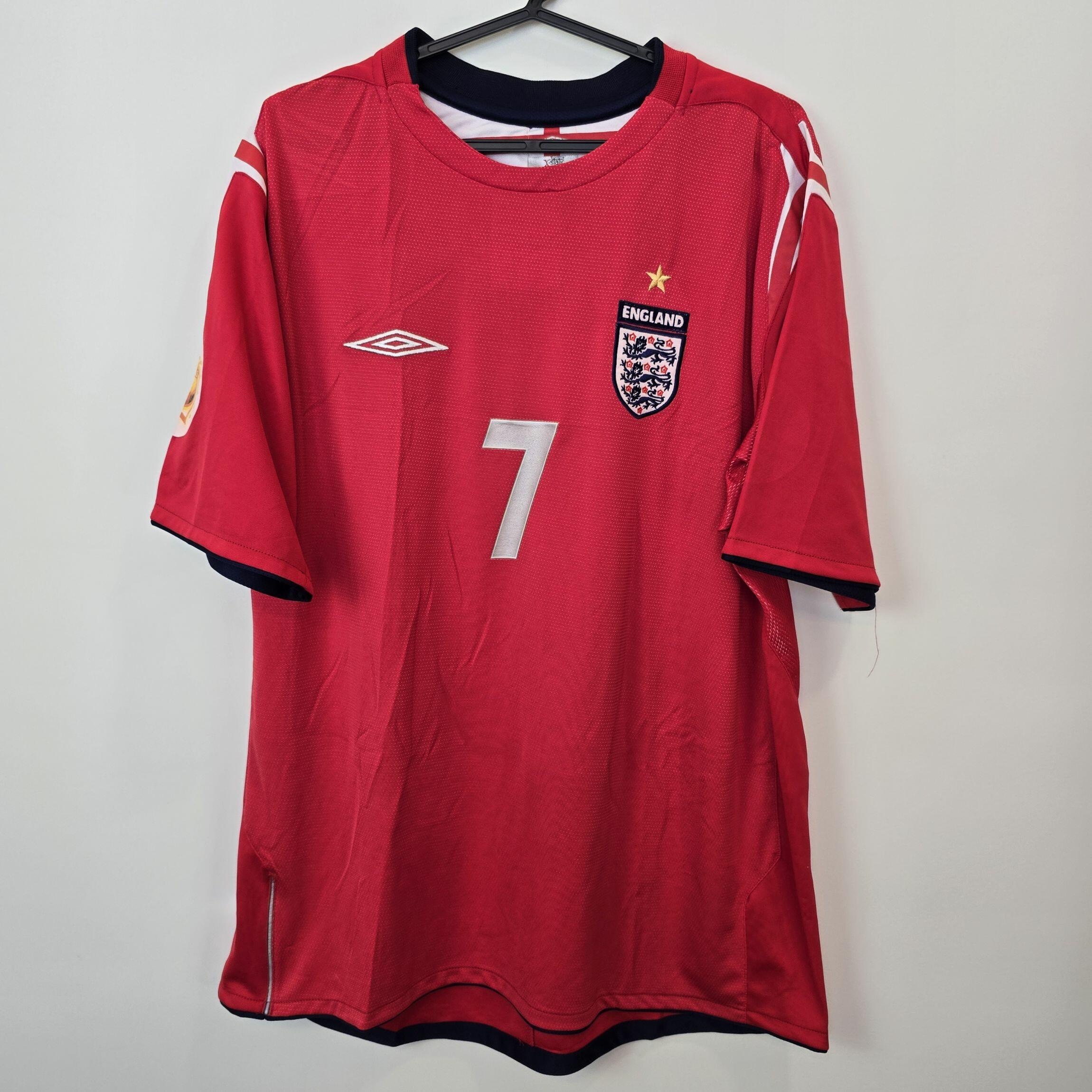 Comprar Camisa Seleção Inglaterra Umbro Euro 2004 Vermelha #7
