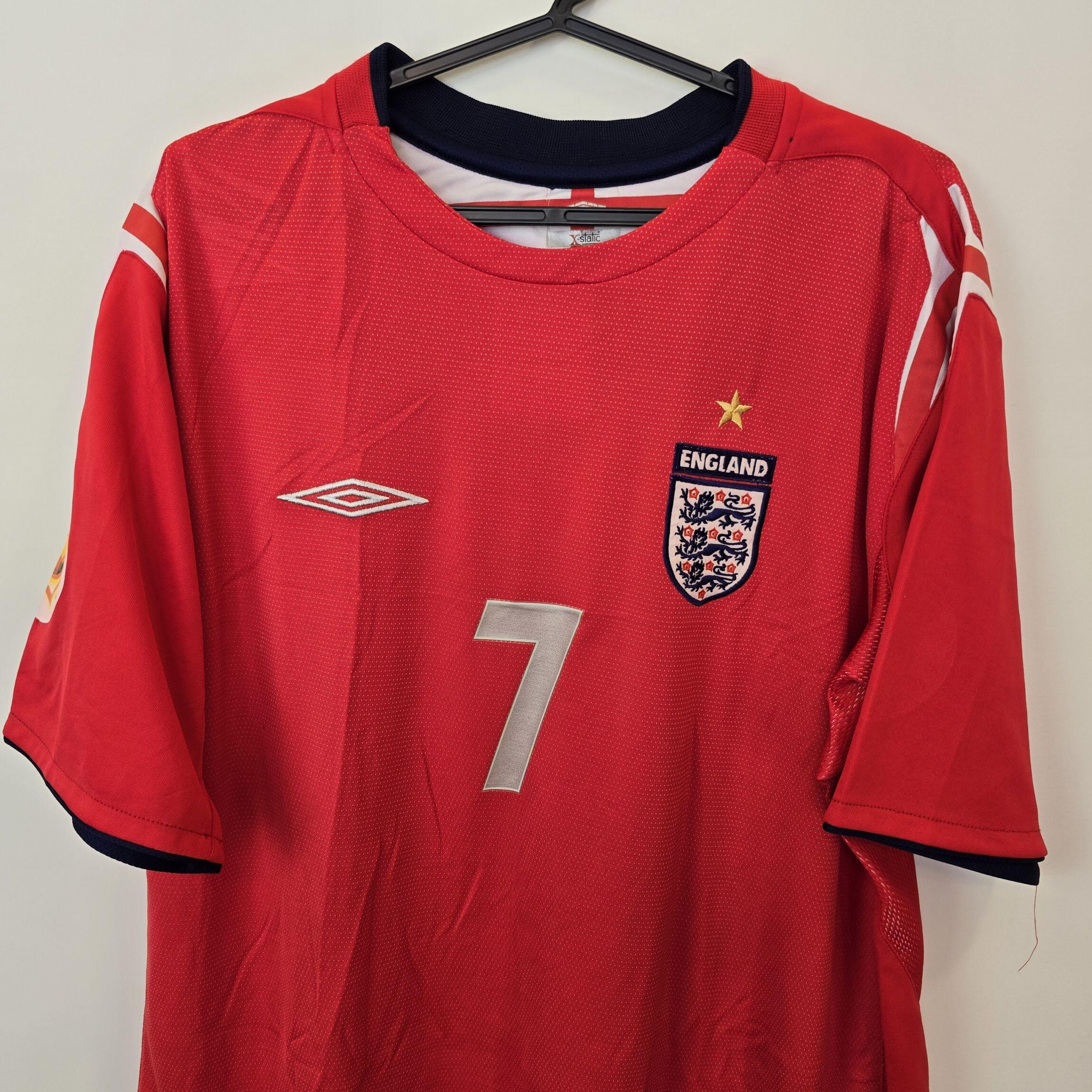 Comprar Camisa Seleção Inglaterra Umbro Euro 2004 Vermelha