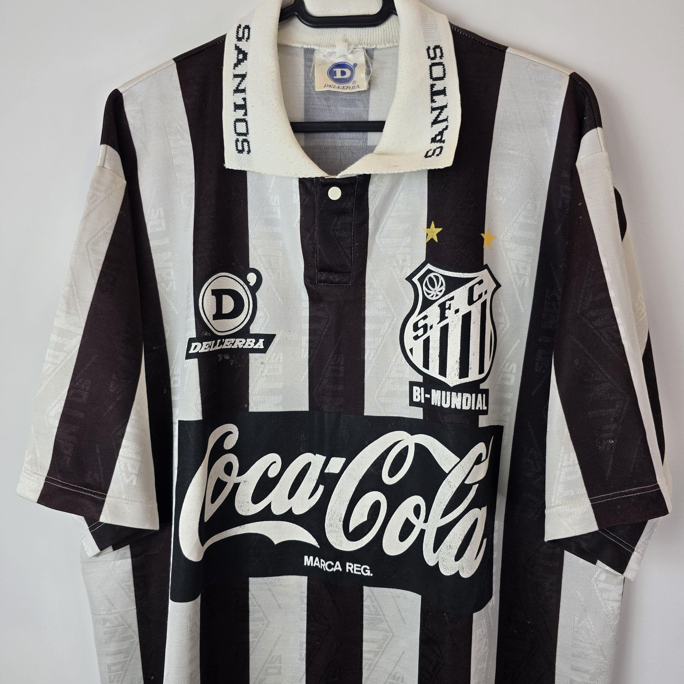 Comprar Camisa Santos SP Dellerba Coca-Cola 1993 Listrada #10 de