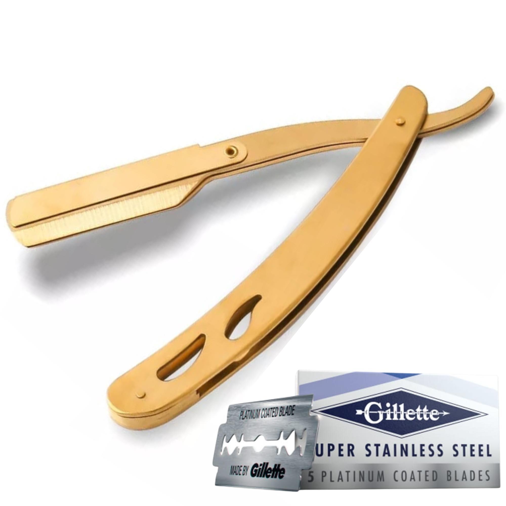 Navalha Navalhete Dourado + 5 Laminas Gillette Em Promoção - a partir ...