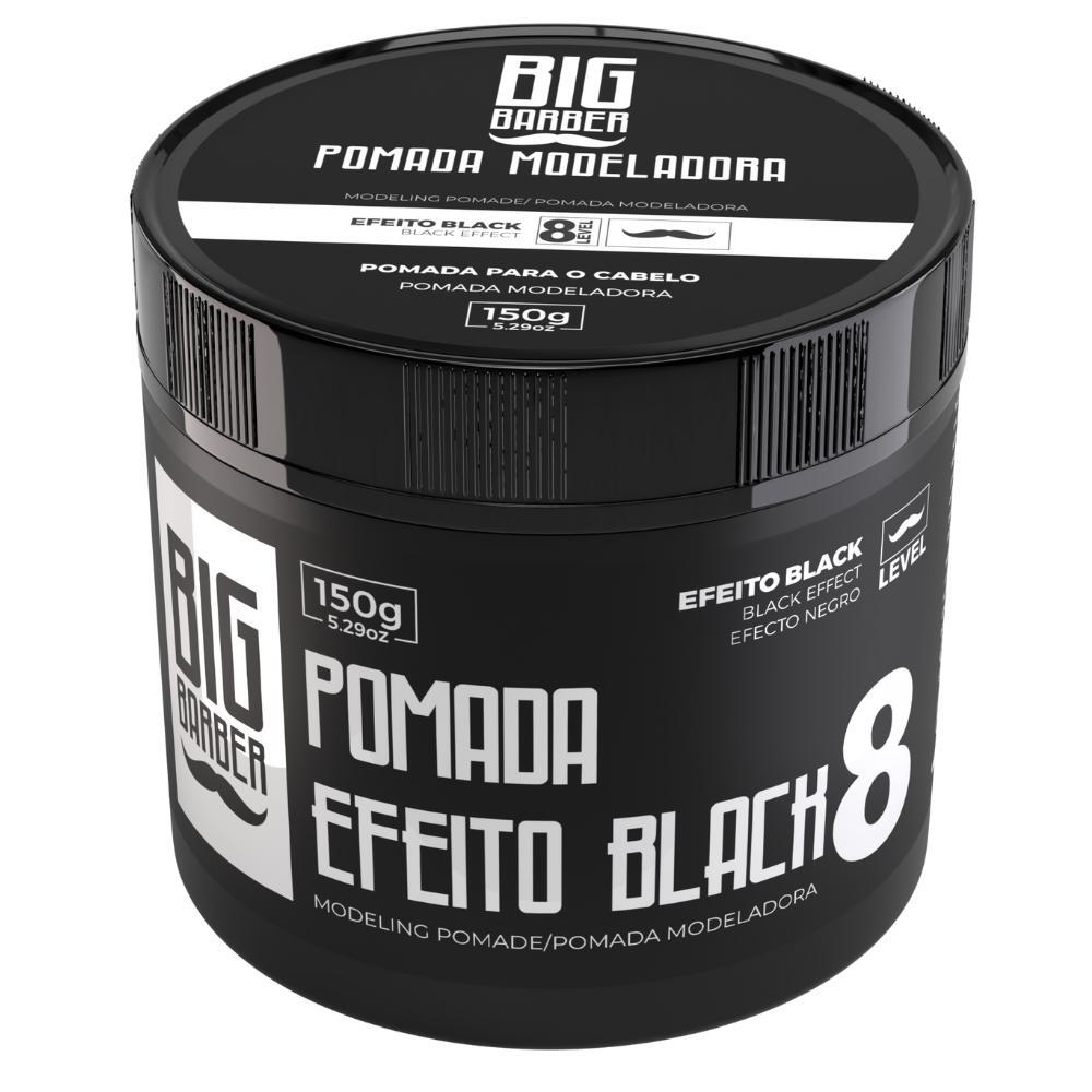 Pomada Preta Black Big Barber 150g Level 8 Em Promoção - a partir