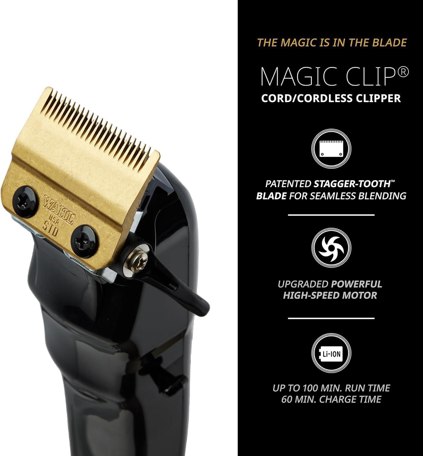 Máquina De Corte Wahl Magic Clip Black Limited Edition em Promoção