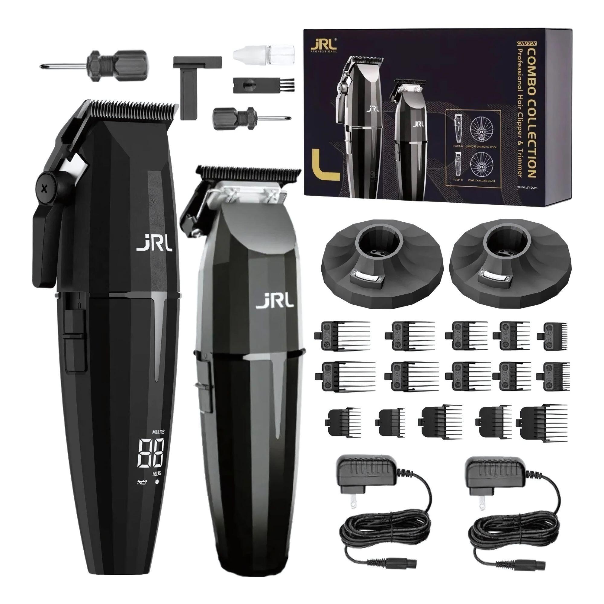 Kit Máquinas JRL Onyx Black Corte + Acabamento Bivolt Em Promoção