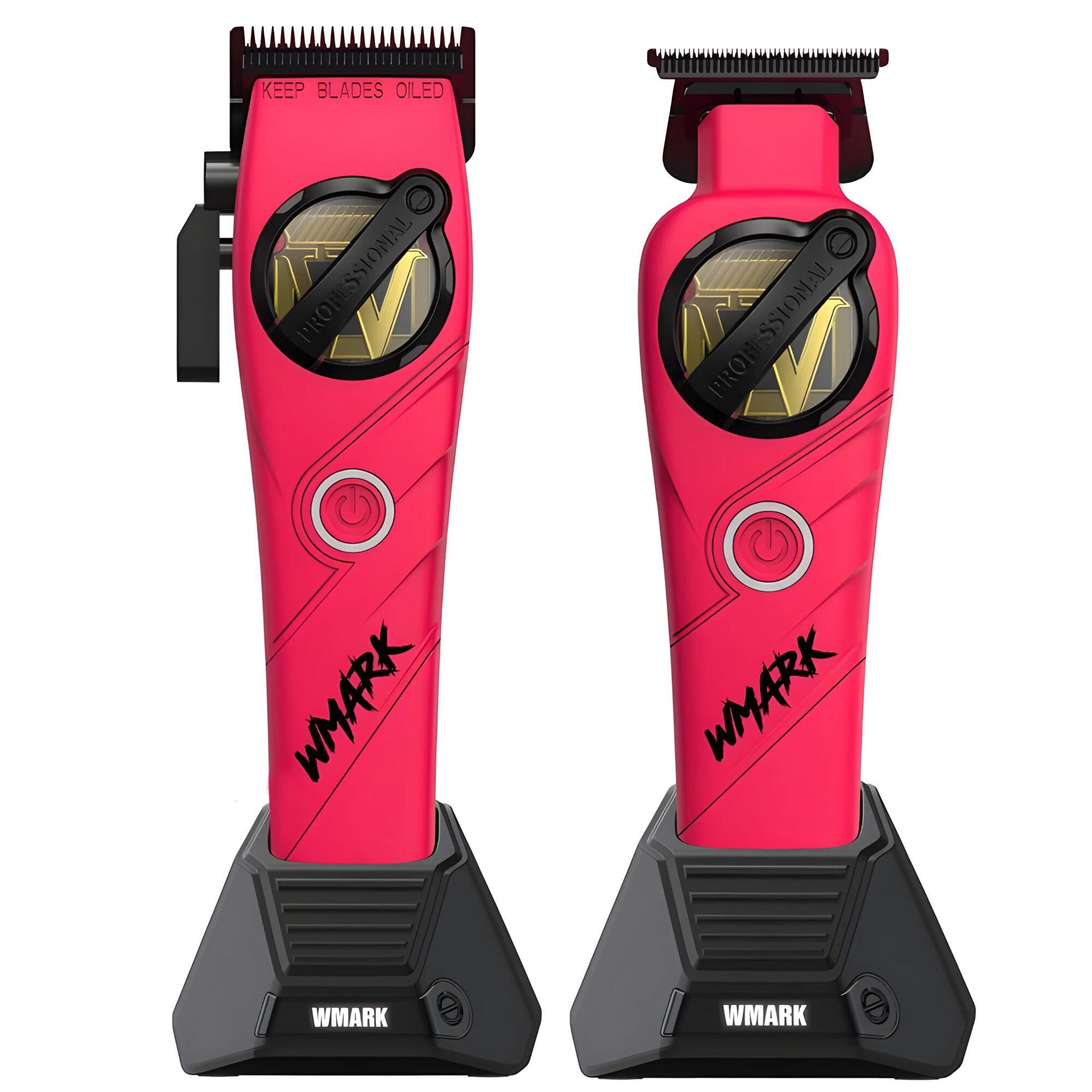 Kit Maquinas Corte + Acabamento Wmark Ng 8613 Rosa Em Promoção - a