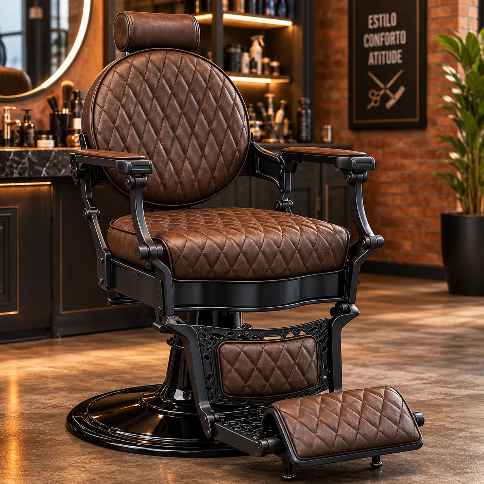 Poltrona Cadeira de Barbeiro Reclinável Imperial Em Promoção - a partir ...