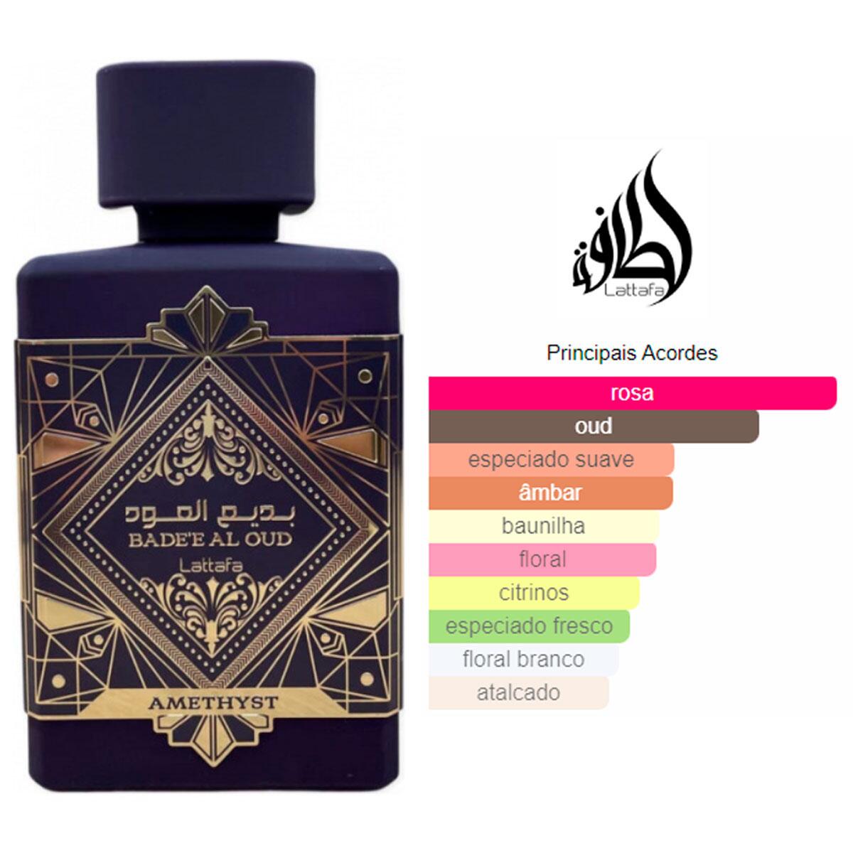 Comprar Perfume Unissex Bade'e Al Oud Amethyst de Lattafa 100ml - Boutique  Dos Perfumes