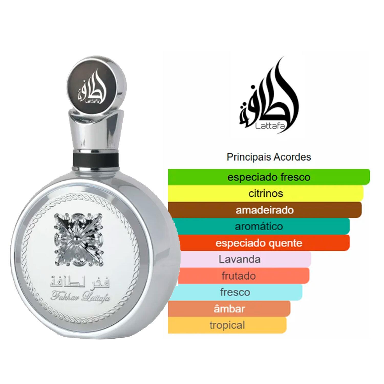 Perfume Lattafa Fakhar Platin EDP 100ml Masculino Árabe
