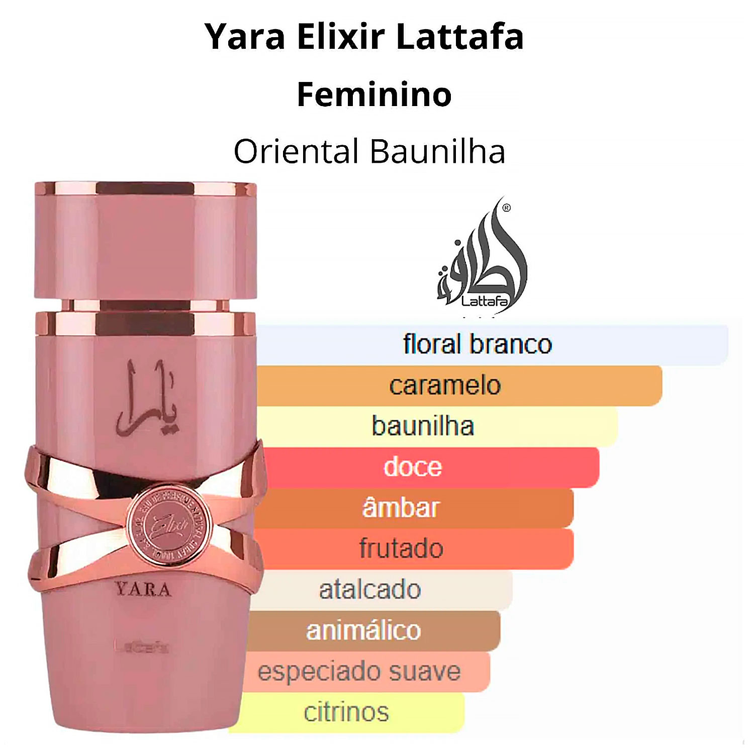 Yara Elixir Lattafa Eau de Parfum 100ml - a partir de R$424,65