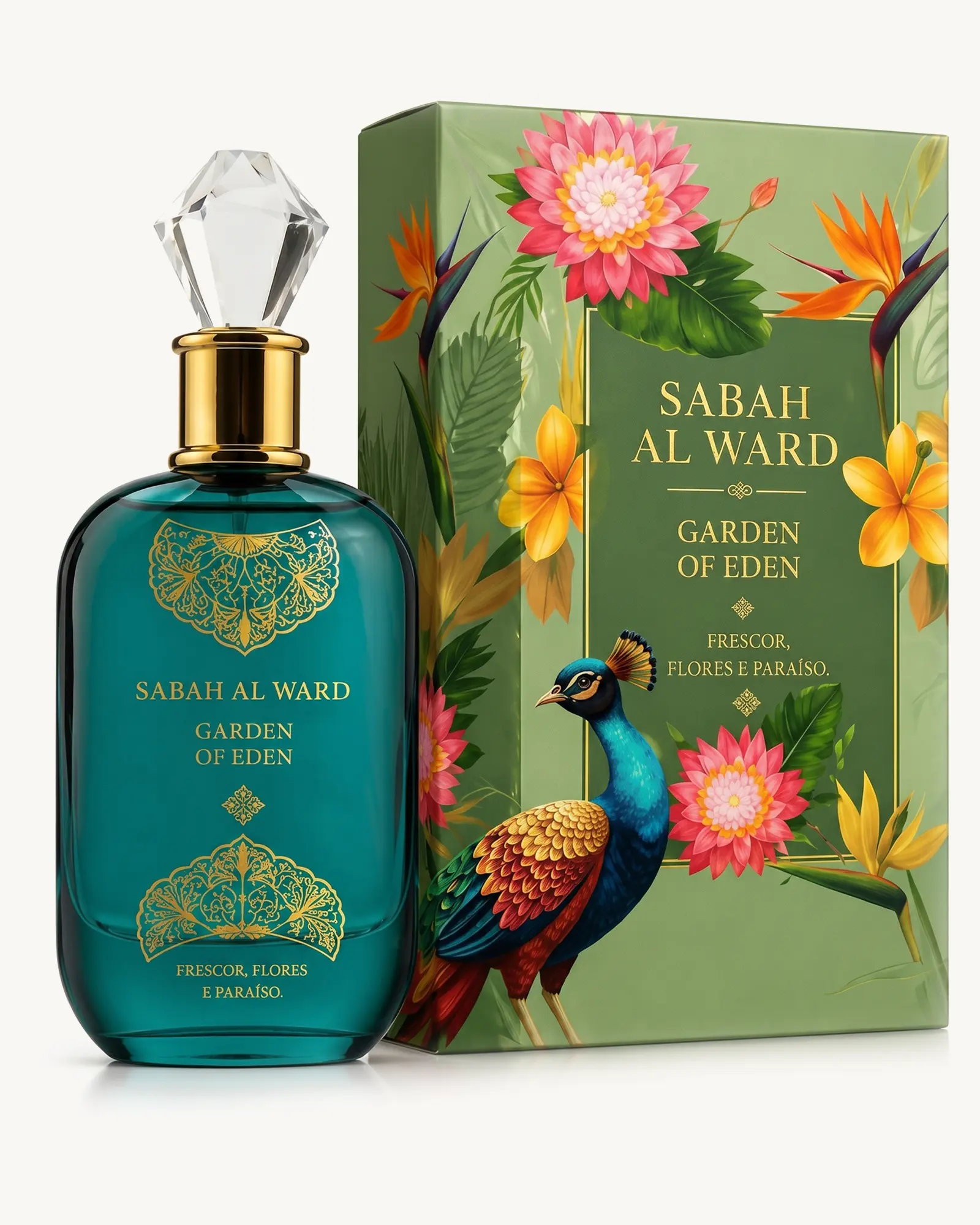Sabah Al Ward 香水 クリスタルキャップ付き Perfume Feminino Al Wataniah Sabah Al Ward Garden of Eden EDP - a